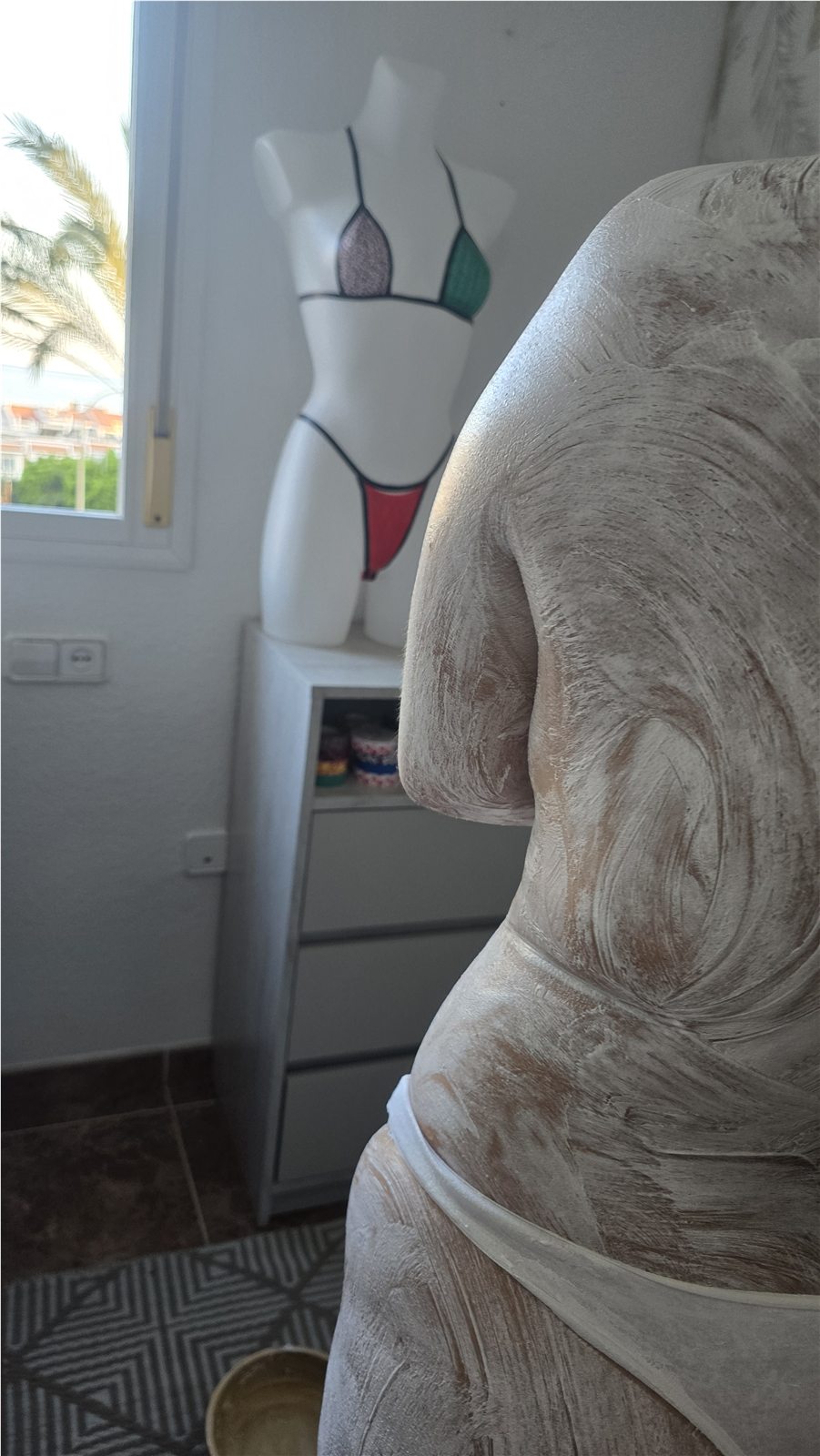 Aplicación del baño de luna sobre la piel