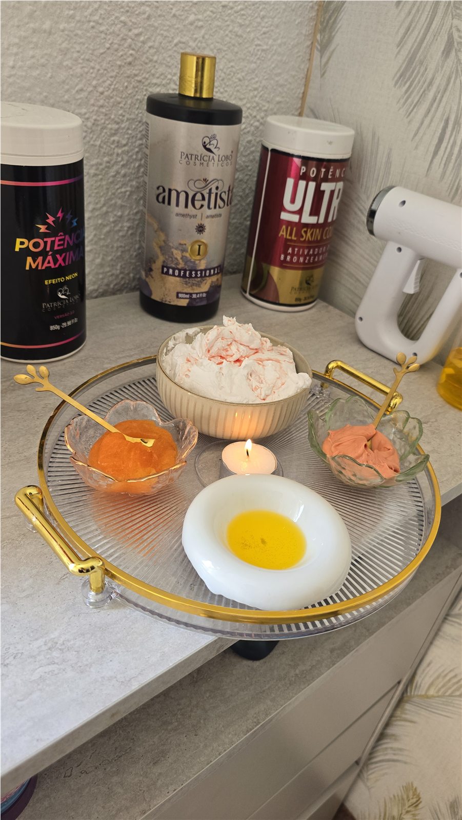 Preparación cosmética del baño de luna brasileño